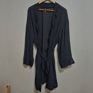 TORRID Semi Sheer Robe With Lace Detail